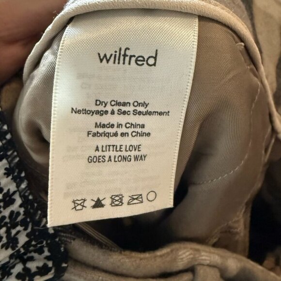 Aritzia Wilfred Wool Tie Front Pants size 2 - Picture 11 of 12